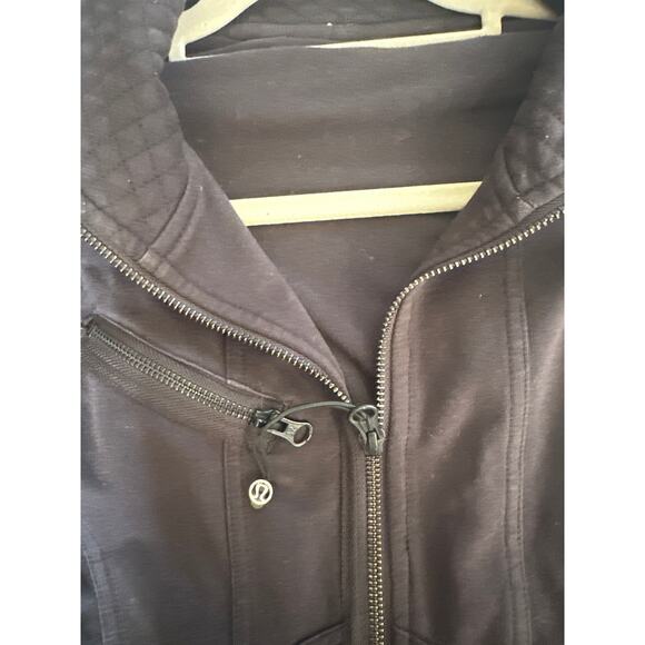 LULULEMON Size 8‎ It’s Happening Slim Knit Zip Jacket Black - Picture 9 of 10